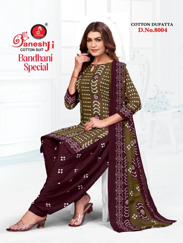 Ganeshji bandhani vol 8 wholesale dress materials in mumbai with price